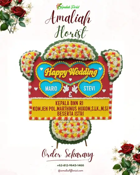 Papan Bunga Pernikahan Banyu Landas